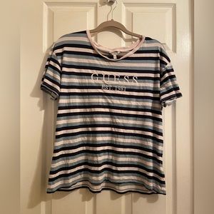 Blue striped Guess tshirt